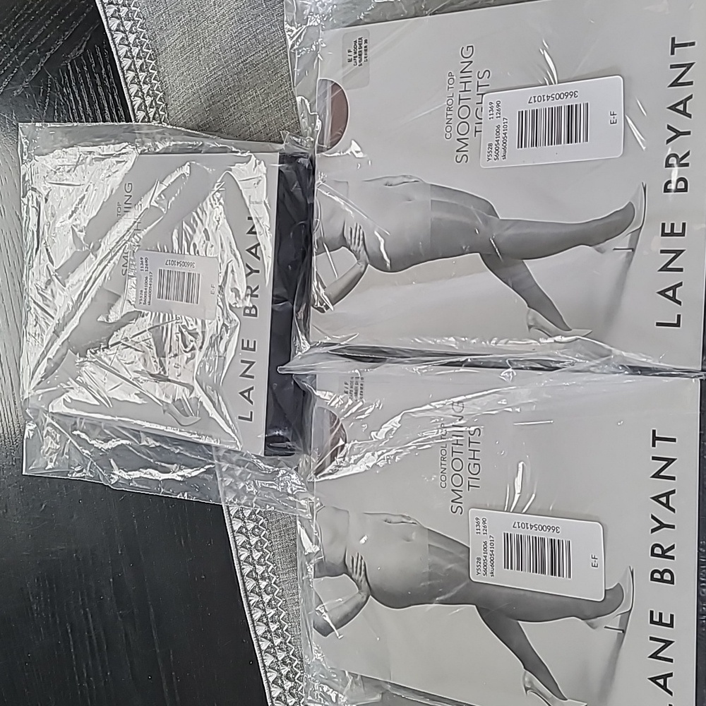 Lot of 3 Lane Bryant control top smoothing tights, Queen size